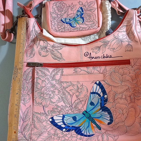 Anushka Large Hand Painted Purse with Wallet - Picture 3 of 8